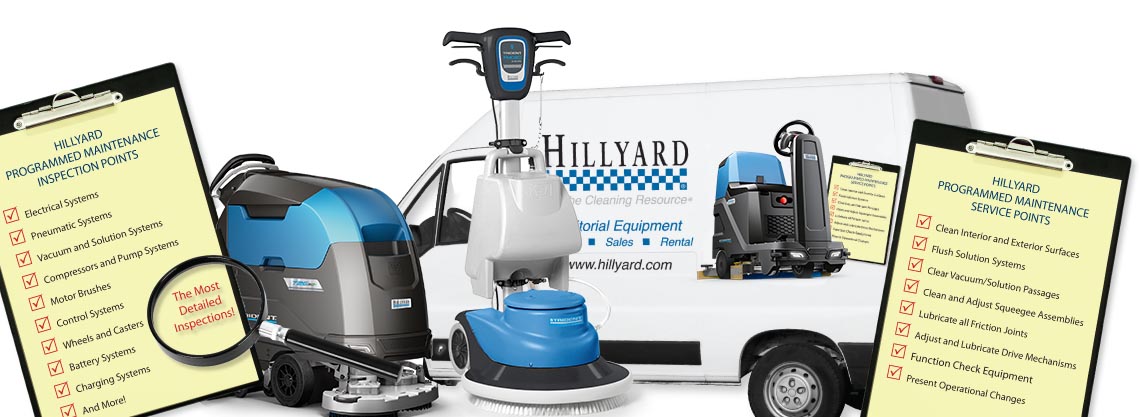 Cleaning equipment maintenance and repair services